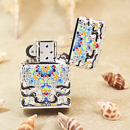 Zippo Argent-Layered Case Cloisonné Dunhuang Dream Butterfly - CM77