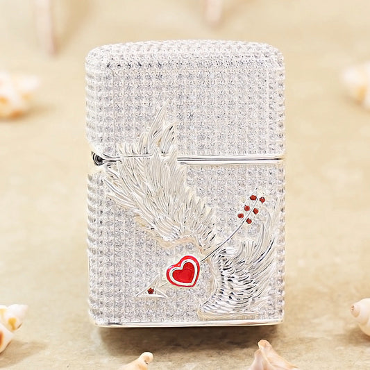Zippo Argent-Layered Case Crystal Cupid Arrow - CM81