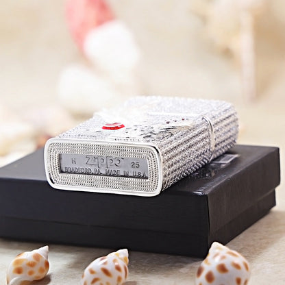 Zippo Argent-Layered Case Crystal Cupid Arrow - CM81