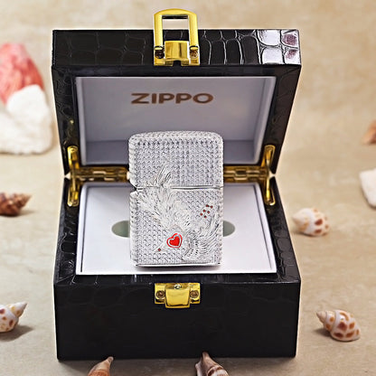 Zippo Argent-Layered Case Crystal Cupid Arrow - CM81