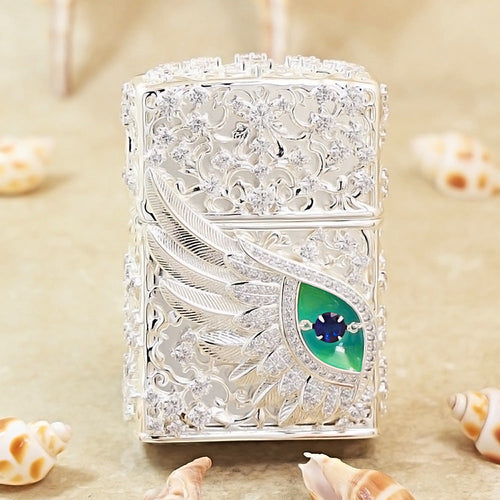 Zippo Argent-Layered Case Jeweled Angel Eye - CM67