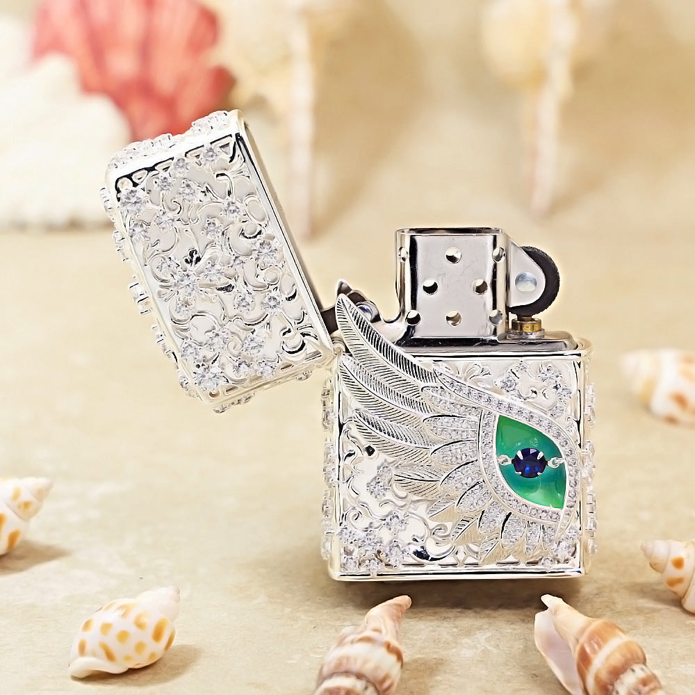Zippo Argent-Layered Case Jeweled Angel Eye - CM67