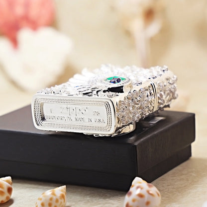 Zippo Argent-Layered Case Jeweled Angel Eye - CM67