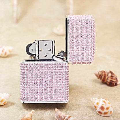 Zippo Argent-Layered Case Pink Crystal Protector Angel - CM80