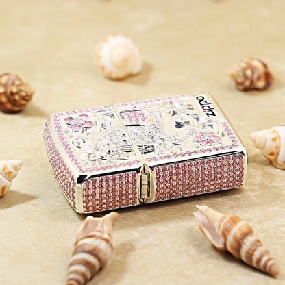 Zippo Argent-Layered Case Pink Crystal Lead the Way Horse - CM60