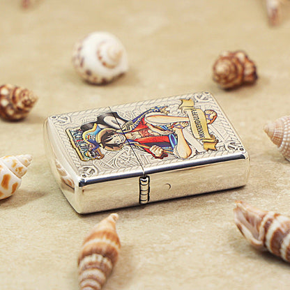 Zippo Argent Embossed One Piece Monkey D. Luffy Version - DS166