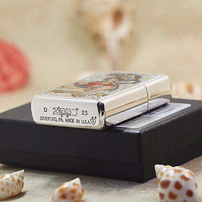 Zippo Argent Embossed One Piece Monkey D. Luffy Version - DS166