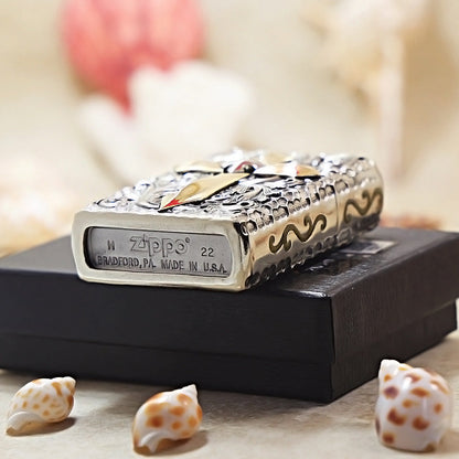 Zippo Argent Vintage Glory Crucifix Case Case - CM65