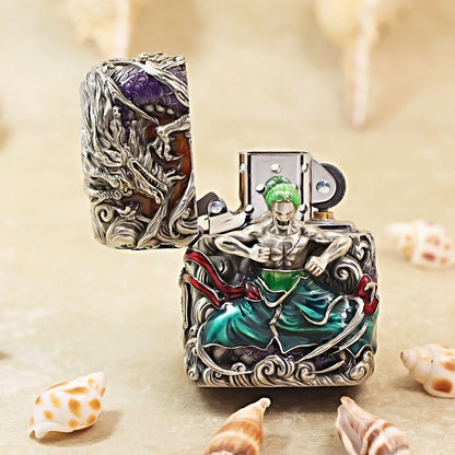 Zippo Smoked Steel Zoro Flying Serpent In The Sky Medallion - CM79