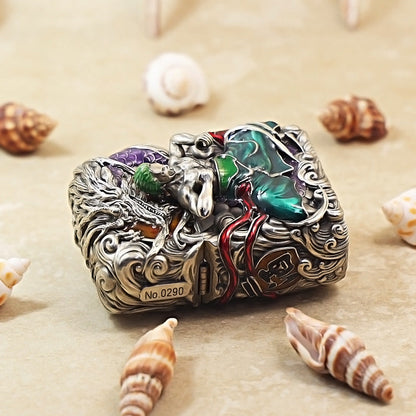 Zippo Smoked Steel Zoro Flying Serpent In The Sky Medallion - CM79