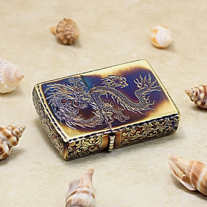 Zippo Smoked Gold Soaring Serpent Medallion - JP75