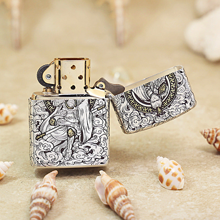 Zippo Two-Finish Argent and Gold Sun Wukong Monkey King Medallion - DS159