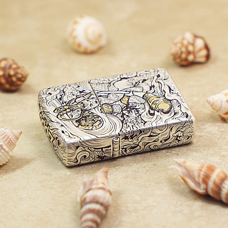 Zippo Two-Finish Argent and Gold Sun Wukong Monkey King Medallion - DS159