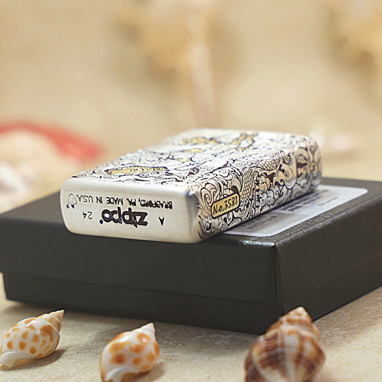 Zippo Two-Finish Argent and Gold Sun Wukong Monkey King Medallion - DS159