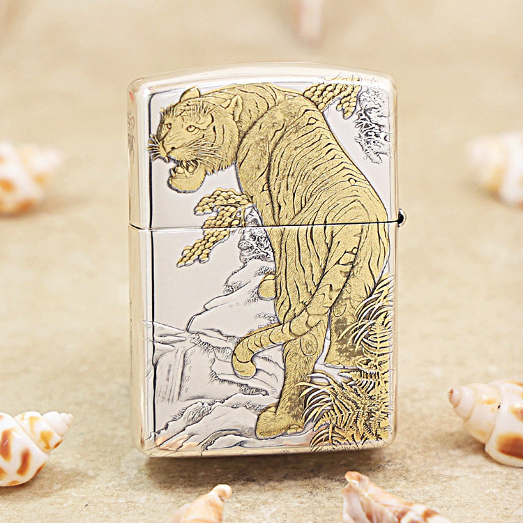 Zippo 162 Dual-Finish Mighty Tiger Zodiac Animal Collection - 162-DS101