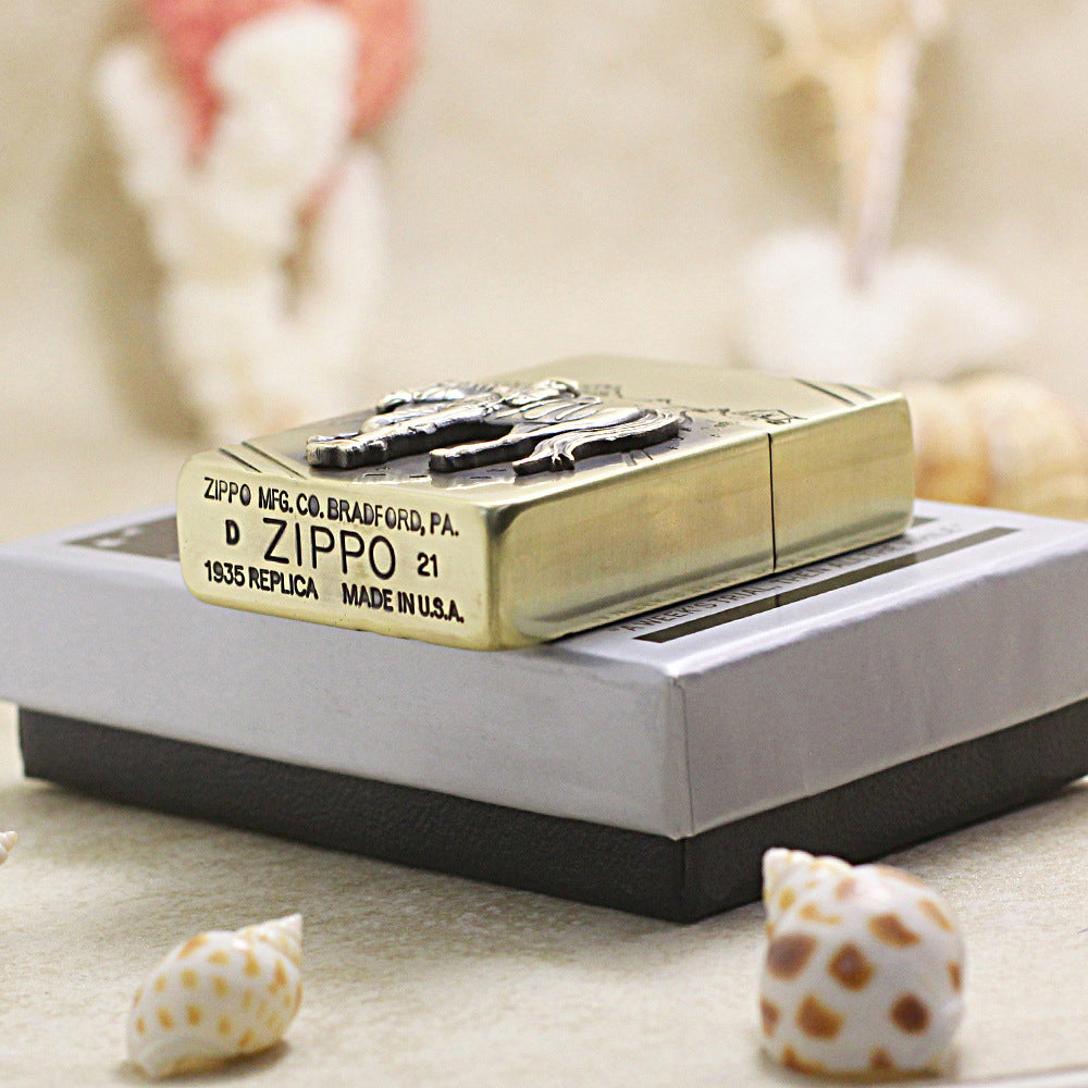 Zippo 1935 Replica Vintage Bronze 'Marlboro Horseman' - CC09