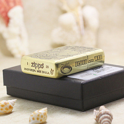 Zippo Vintage Bronze Intricate Engraved 3D Amazon Warrior 3d-embossed - CC120