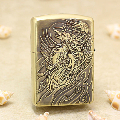 Zippo Vintage Bronze Complete Chiseled Phoenix and Peony 3d-embossed - CC113