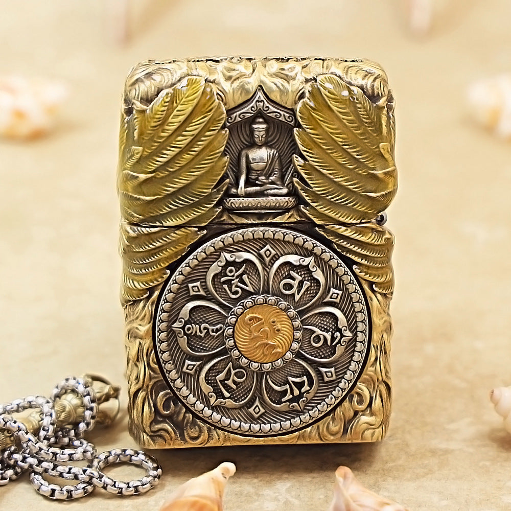 Zippo Vintage Bronze Garuda Great Golden-Winged Peng Case Case - CM83