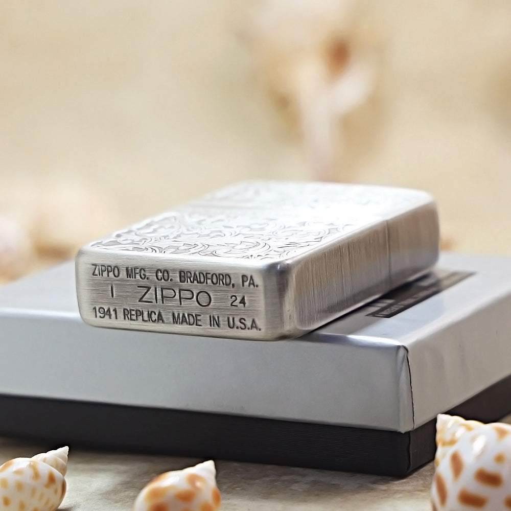 Zippo Vintage Argent Arabesque Flora & Plant Collection - 1941-DS03