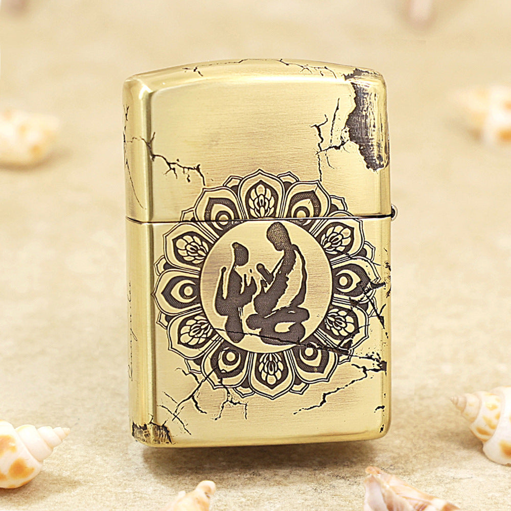 Zippo Heavy-duty Vintage Bronze 'Bodhisattva Enlightenment' - CC31