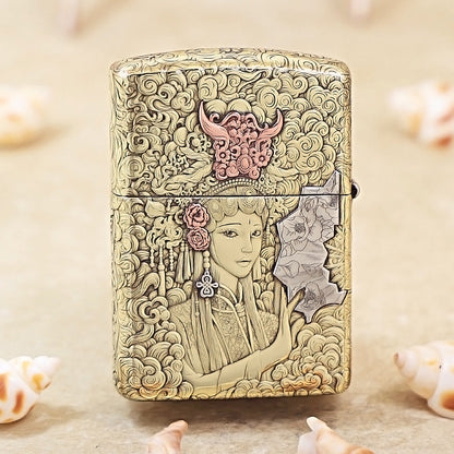 Zippo Heavy-duty Vintage Bronze 'Dragon Emperor Fifth Lord' - CC41