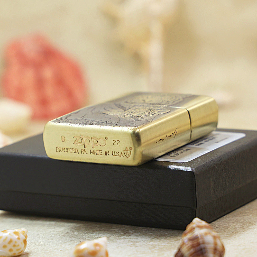 Zippo Heavy-duty Vintage Bronze Mother and Cub Tigers - CC102