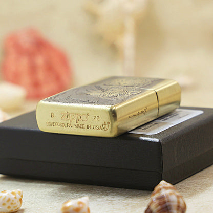 Zippo Heavy-duty Vintage Bronze Mother and Cub Tigers - CC102