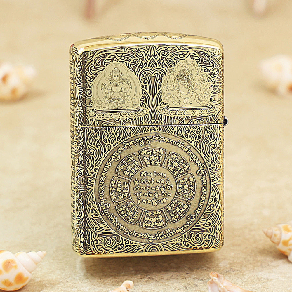 Zippo Heavy-duty Vintage Bronze Nine Palaces Eight Trigrams - CC100