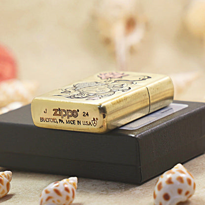 Zippo Heavy-duty Vintage Bronze Sleeping Bodhisattva - CC68