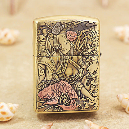 Zippo Heavy-duty Vintage Bronze Tang Lion and Beauty - CC76