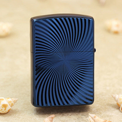Zippo Heavy-duty Blue Titanium Layered with Swirl Design - JP35