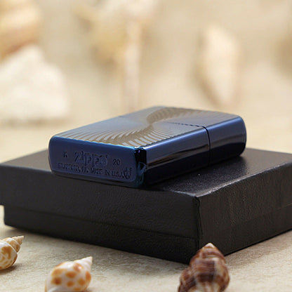 Zippo Heavy-duty Blue Titanium Layered with Swirl Design - JP35