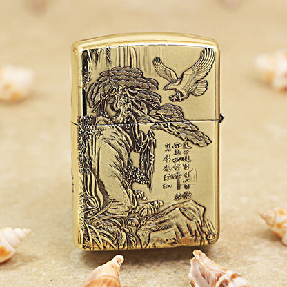 Zippo Heavy-duty Premium Shine Bronze Ascending Fortune Landscape - CC81