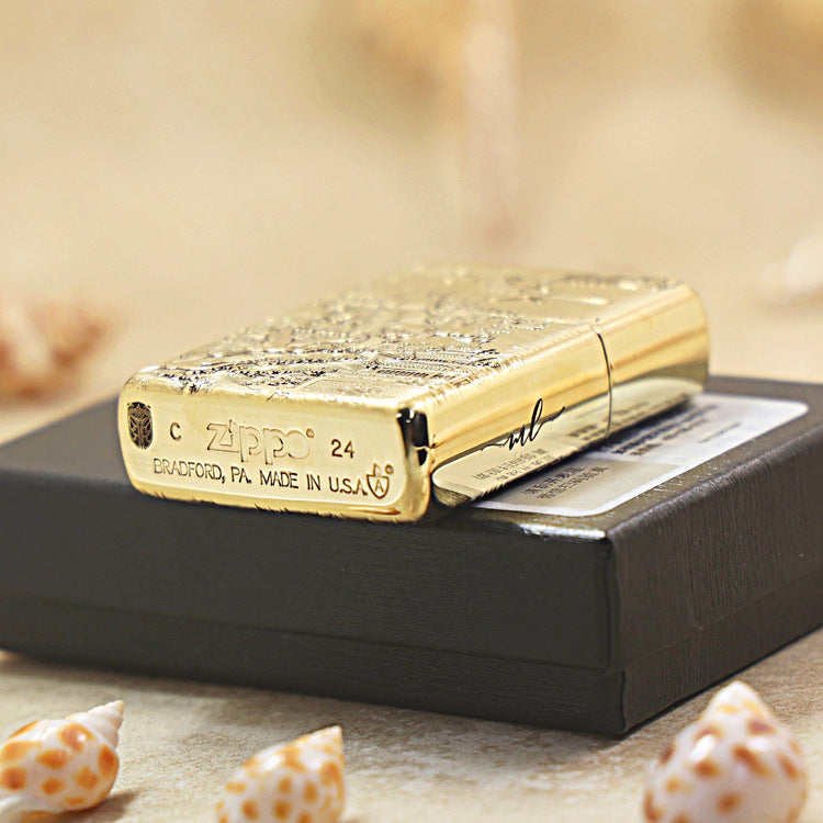 Zippo Heavy-duty Premium Shine Bronze Ascending Fortune Landscape - CC81
