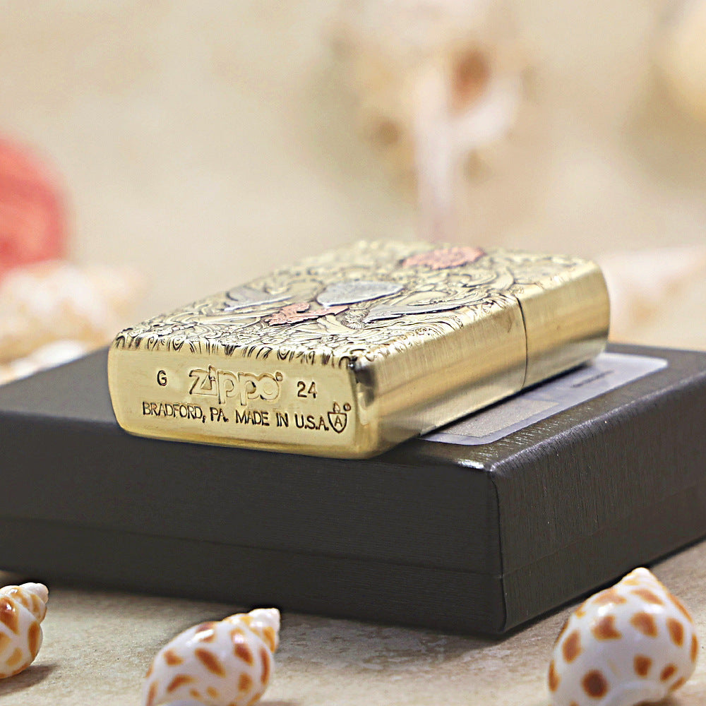 Zippo Heavy-duty Premium Shine Bronze Avalokitesvara Bodhisattva - CC69