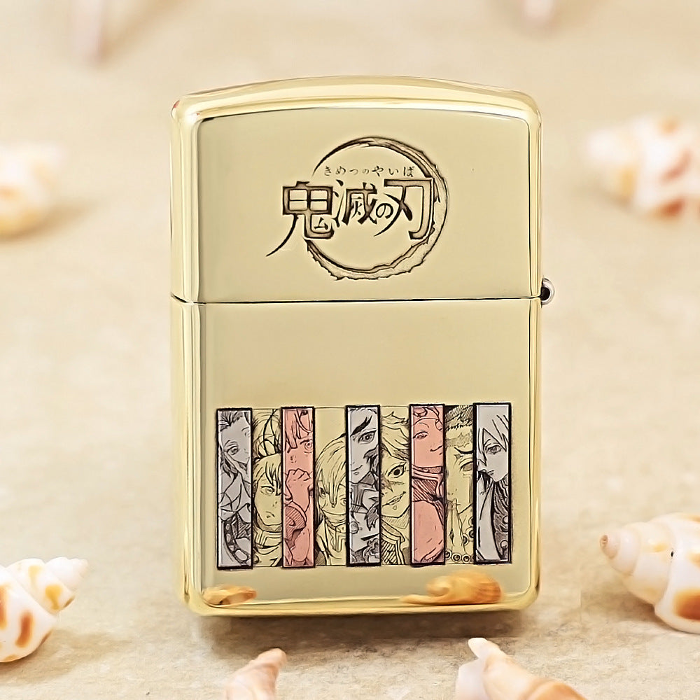 Zippo Heavy-duty Premium Shine Bronze 'Demon Slayer Corps' - CC42