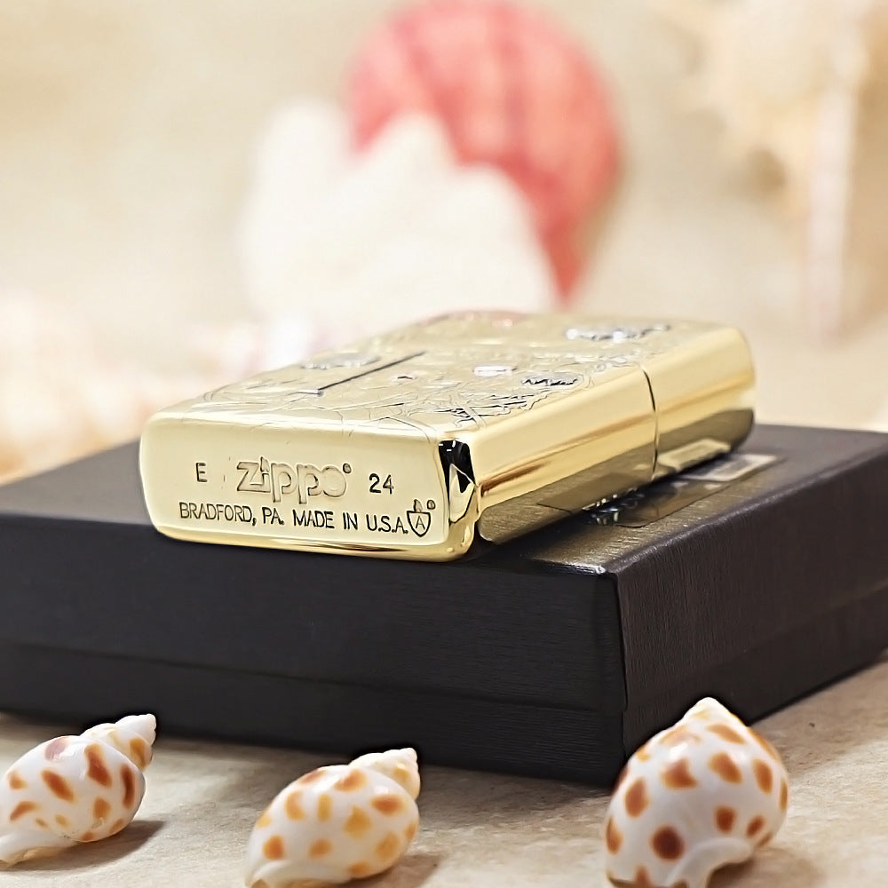 Zippo Heavy-duty Premium Shine Bronze 'Demon Slayer Corps' - CC42