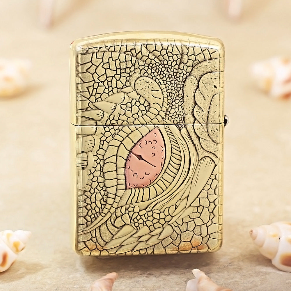 Zippo Heavy-duty Premium Shine Bronze 'Dragon Eye' - CC43