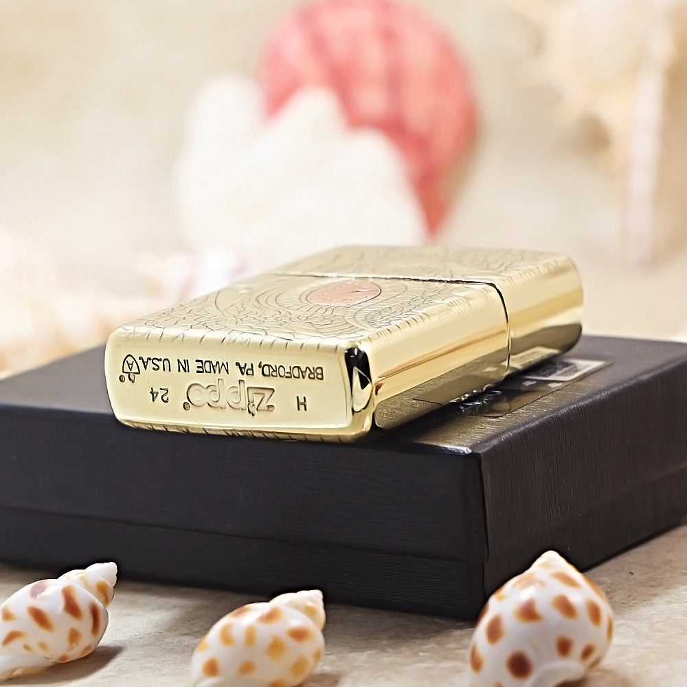 Zippo Heavy-duty Premium Shine Bronze 'Dragon Eye' - CC43