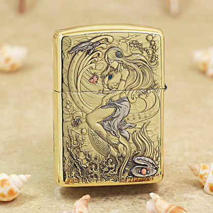 Zippo Heavy-duty Premium Shine Bronze Enchanted Mermaid - CC83