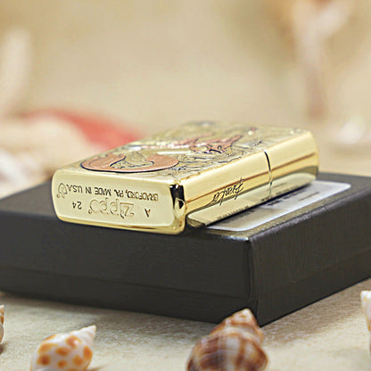 Zippo Heavy-duty Premium Shine Bronze Enchanted Mermaid - CC83