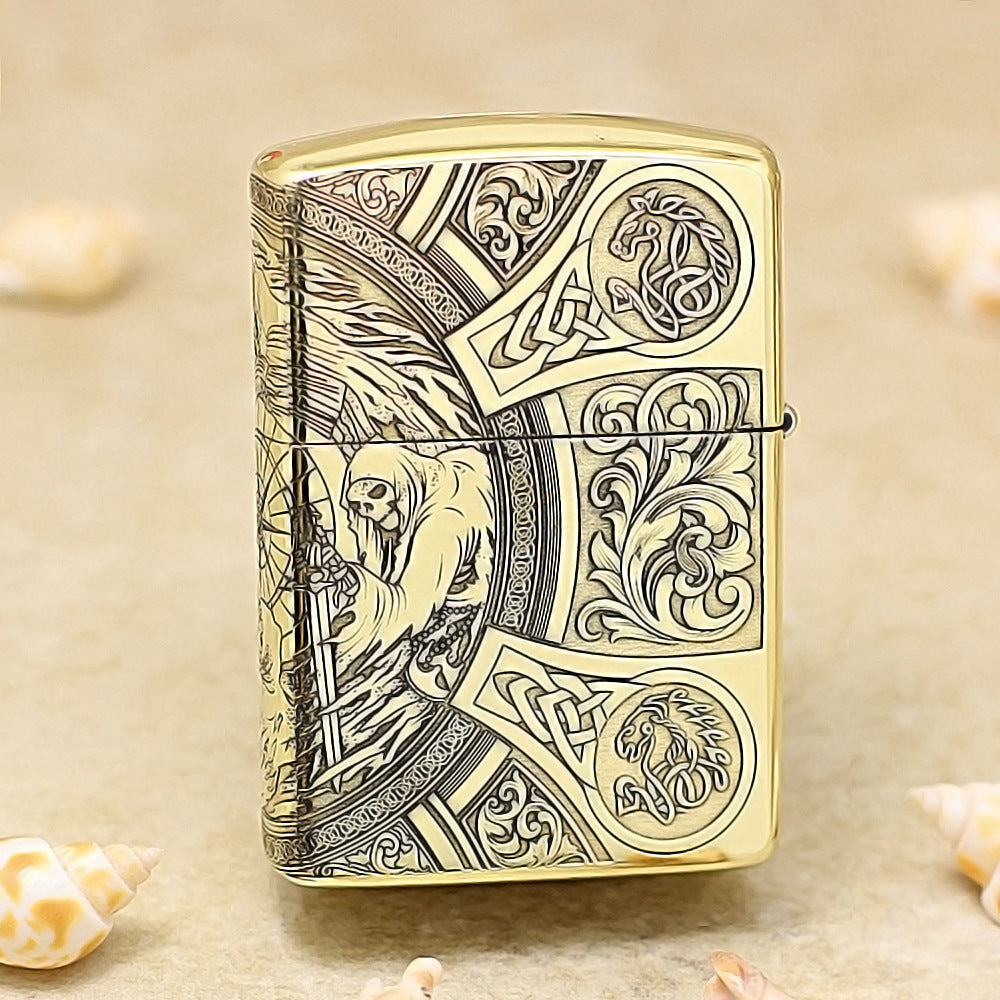 Zippo Heavy-duty Premium Shine Bronze Four Horsemen of Apocalypse - CC60