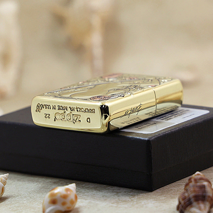 Zippo Heavy-duty Premium Shine Bronze Geisha Katana - CC62