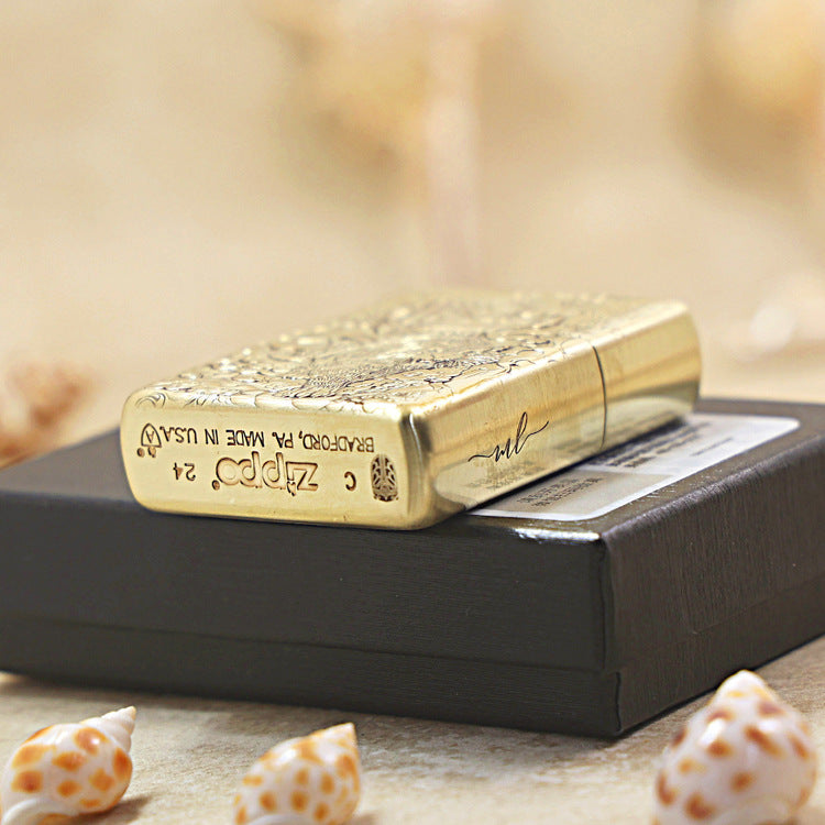 Zippo Heavy-duty Premium Shine Bronze God of Riches Zhao Gongming - CC82