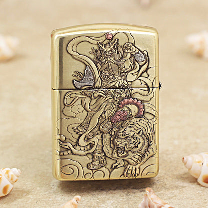 Zippo Heavy-duty Premium Shine Bronze Imperial Door God - CC67