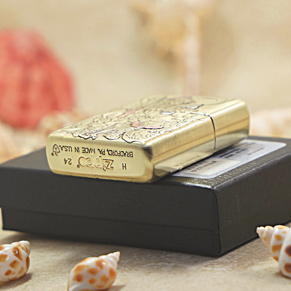Zippo Heavy-duty Premium Shine Bronze Imperial Door God - CC67
