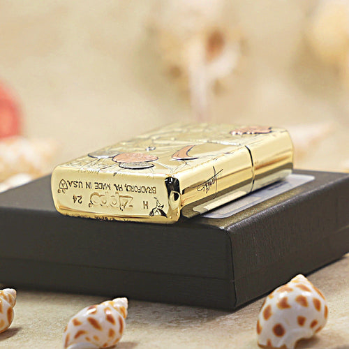 Zippo Heavy-duty Premium Shine Bronze 'Lotus Goddess' - CC20
