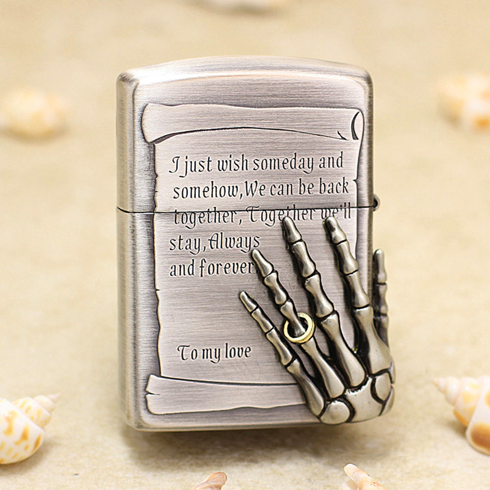 Zippo Heavy-duty Tumbled Steel 'Til Death Do Us Part' - DS153