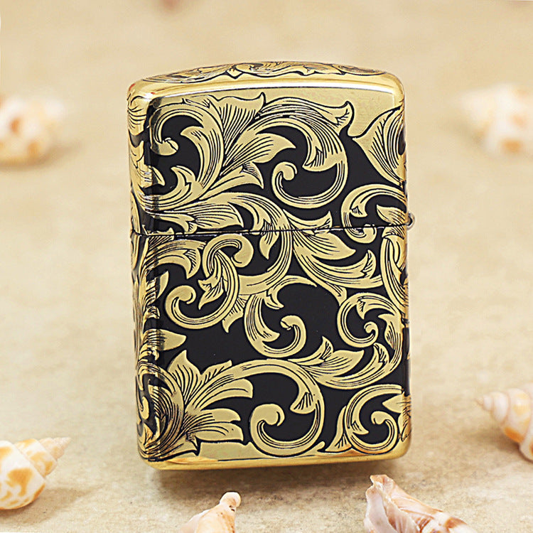 Zippo Obsidian & Gold Botanical Elegance - 162-DS10
